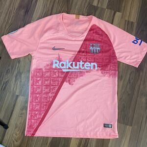 Nike Men’s M FC Barcelona FCB 2018/19 Third Kit Stadium Football Jersey Pink